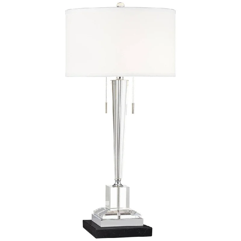 gothic style table lamps with dark finishes for a mysterious lookgothic style table lamps with dark finishes for a mysterious lookModern Table Lamp Black Riser 30 1/2" Tall Clear Crystal Glass Bedroom - 15" x 30"