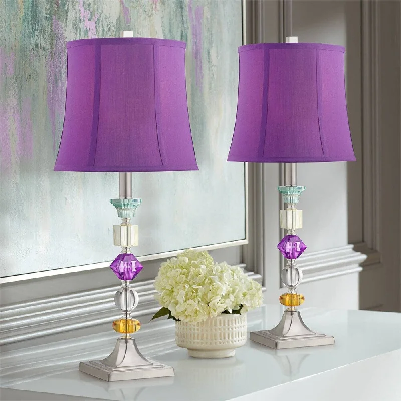 marble table lamps with a luxurious veined pattern for high end decormarble table lamps with a luxurious veined pattern for high end decorModern Table Lamps 25 1/2" High Set of 2 Colored Stacked Acrylic - 11" x 25"