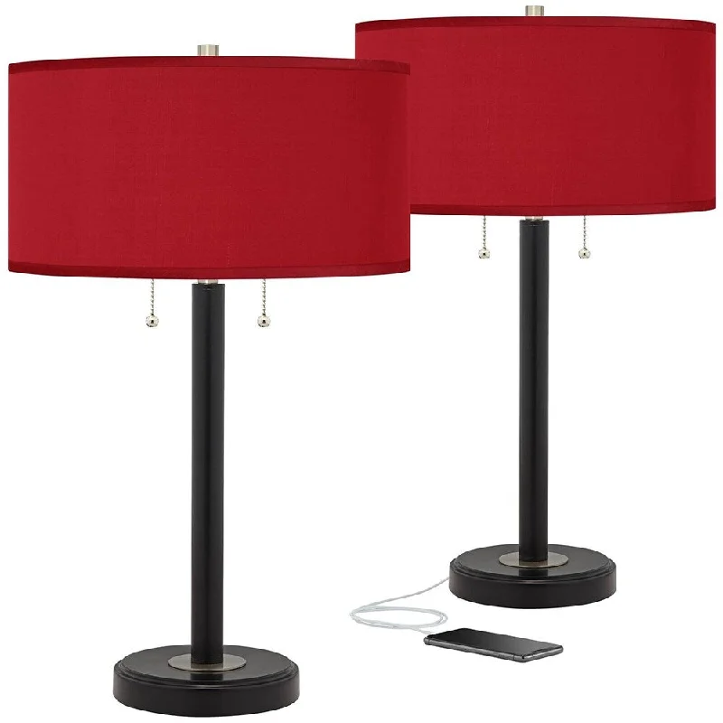 wooden table lamps with natural grain for a warm and organic feelwooden table lamps with natural grain for a warm and organic feelModern Table Lamps Set of 2 with USB Black Bronze Red Shade Desk - 15" x 25" wooden table lamps with natural grain for a warm and organic feelwooden table lamps with natural grain for a warm and organic feelModern Table Lamps Set of 2 with USB Black Bronze Red Shade Desk - 15" x 25"