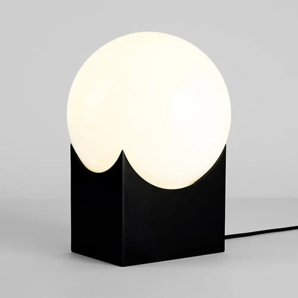 modern minimalist table lamps for contemporary living roomsmodern minimalist table lamps for contemporary living roomsModernist Globe Table Lamp: Milk Glass 1-Light Living Room Lighting with Black/Gold Metal Base