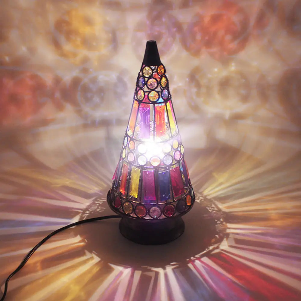 glass table lamps with a frosted surface for soft light diffusionglass table lamps with a frosted surface for soft light diffusionPink Moroccan Glass Table Lamp - Multi-Colored Slim Trapezoid, Ideal for Hotels
