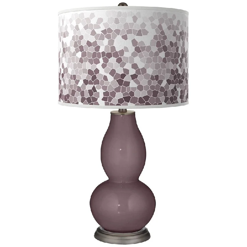 leather table lamps with a distressed texture for a rugged charmleather table lamps with a distressed texture for a rugged charmPoetry Plum Mosaic Double Gourd Table Lamp - 16" x 28"