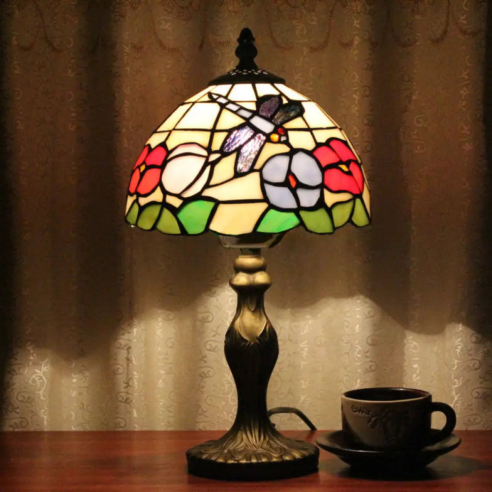 ceramic table lamps with hand painted designs for an artistic touchceramic table lamps with hand painted designs for an artistic touchDragonfly Stained Glass Table Lamp: Rustic Lodge Décor in Bronze