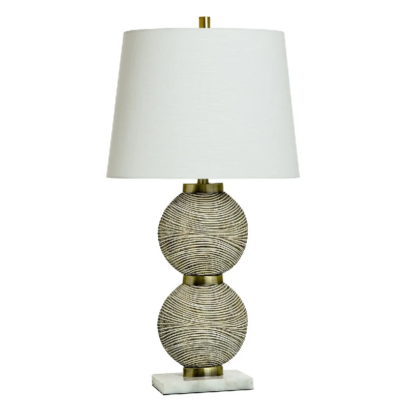 wooden table lamps with natural grain for a warm and organic feelwooden table lamps with natural grain for a warm and organic feelShallows Brass Table Lamp - Polyresin Double Circle Cream Striped - White Shade wooden table lamps with natural grain for a warm and organic feelwooden table lamps with natural grain for a warm and organic feelShallows Brass Table Lamp - Polyresin Double Circle Cream Striped - White Shade