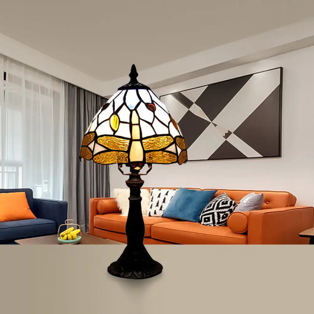 crystal table lamps with dazzling prisms for a glamorous effectcrystal table lamps with dazzling prisms for a glamorous effectDragonfly Stained Glass Tiffany Umbrella Desk Light - Brown