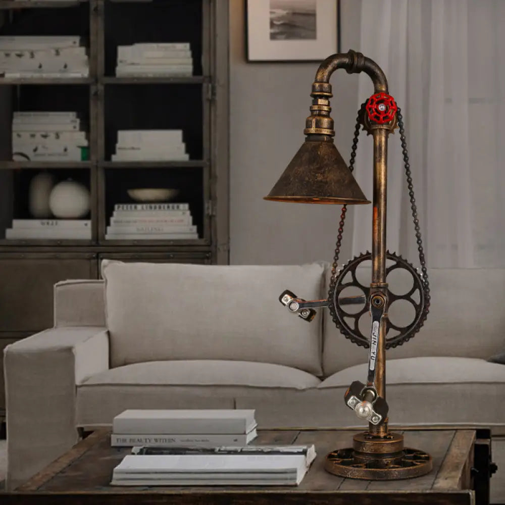 coastal style table lamps with nautical elements for beach housescoastal style table lamps with nautical elements for beach housesSteampunk Wrought Iron Table Lamp with Bicycle Design, Brass Finish - Perfect for Living Room Lighting