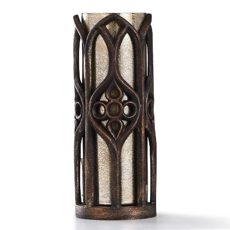wooden table lamps with natural grain for a warm and organic feelwooden table lamps with natural grain for a warm and organic feelStyleCraft Oil Rubbed Bronze Metal with Mercury Glass Uplight Lamp