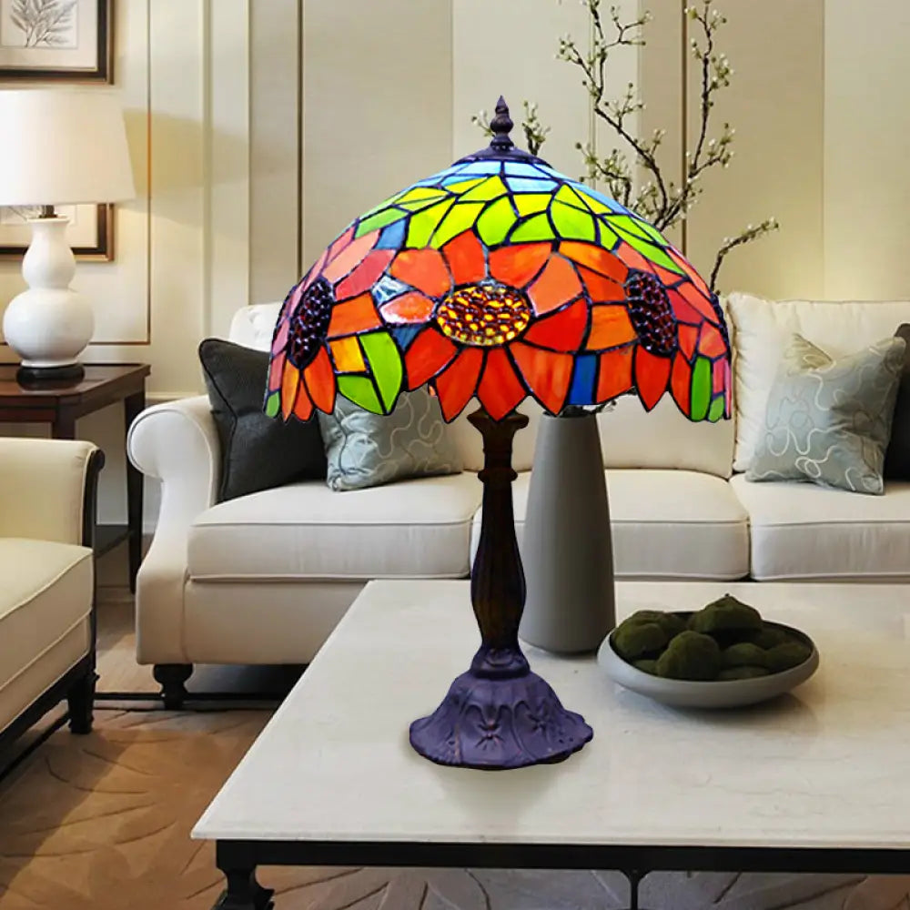 industrial style table lamps with exposed bulbs for loft apartmentsindustrial style table lamps with exposed bulbs for loft apartmentsTiffany Stained Glass Sunflower Accent Table Lamp - 1-Light, Orange - Ideal for Bedroom