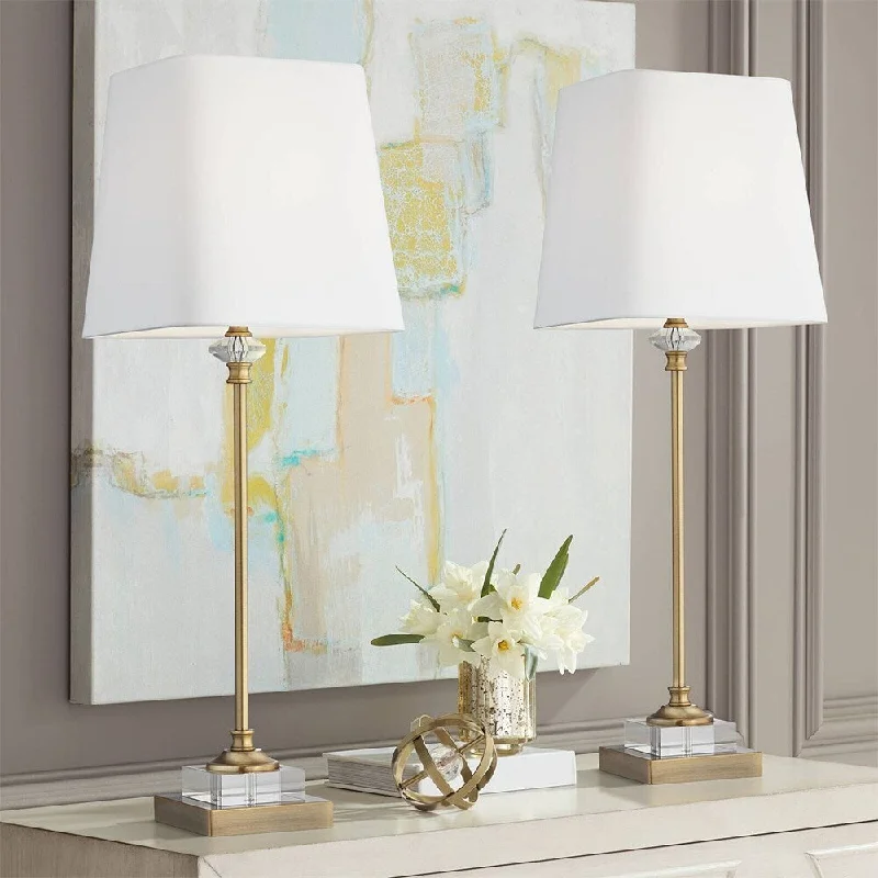 gothic style table lamps with dark finishes for a mysterious lookgothic style table lamps with dark finishes for a mysterious lookTraditional Gold and Crystal Buffet Table Lamps Set of 2 - 10" x 29"