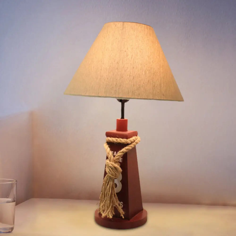rustic farmhouse table lamps for cozy kitchensrustic farmhouse table lamps for cozy kitchensTrapezoid Base Kids' Night Light - Resin Table Lamp with Red/White Shade