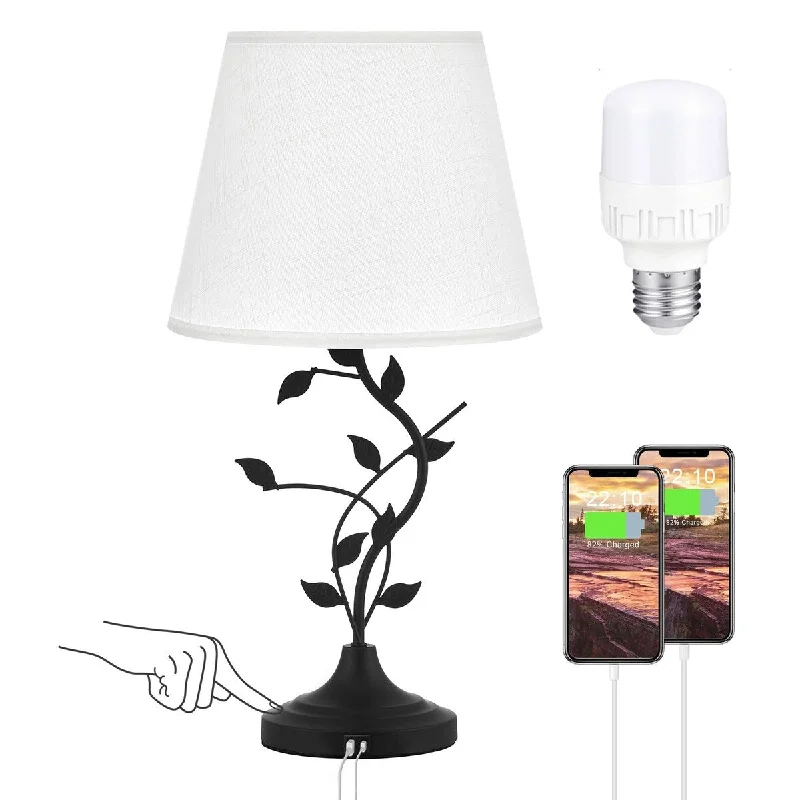 industrial style table lamps with exposed bulbs for loft apartmentsindustrial style table lamps with exposed bulbs for loft apartmentsUSB Touch Table Lamp Bedside Lamp with USB C Charging Ports,White 3 Way Dimmable Traditional Nightstand Lamp Retro
