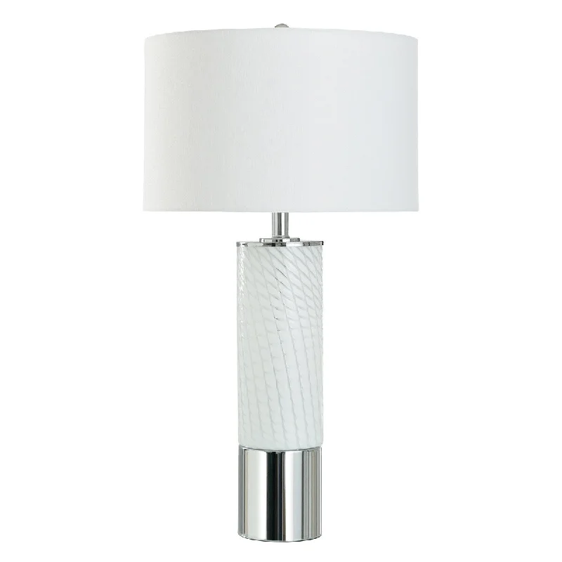metal table lamps with a matte black finish for a sleek appearancemetal table lamps with a matte black finish for a sleek appearanceVidrio Silver Table Lamp - Gloss White Glass and Polished Nickel - White Shade