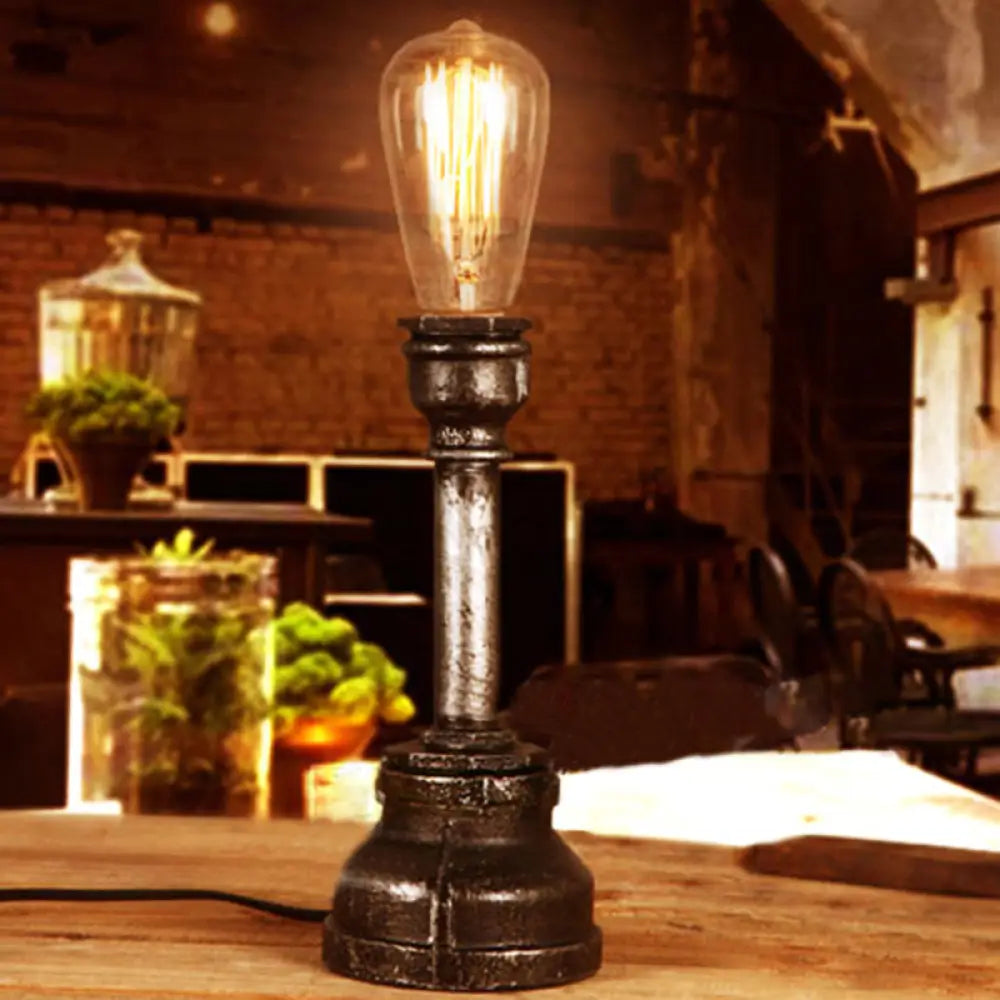 fabric table lamps with a linen shade for a relaxed and breathable lookfabric table lamps with a linen shade for a relaxed and breathable lookVintage Water Pipe Style Table Light with Metallic Stand - Black Finish