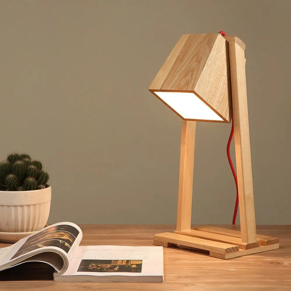 asian inspired table lamps with bamboo accents for a zen atmosphereasian inspired table lamps with bamboo accents for a zen atmosphereNordic Wooden Trapezoid Night Light with Storage Shelf - Beige